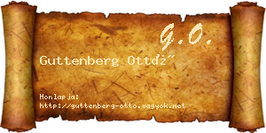 Guttenberg Ottó névjegykártya